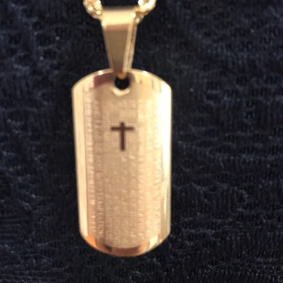 Lord’s Prayer pendant on 24” chain - Picture 2 of 4